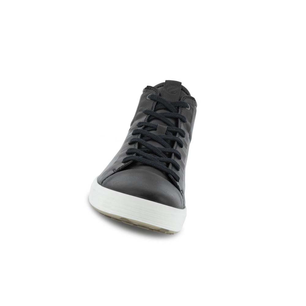 Pánské Tenisky Ecco Soft 7 City Hi-top Černé | CZ 630UZG